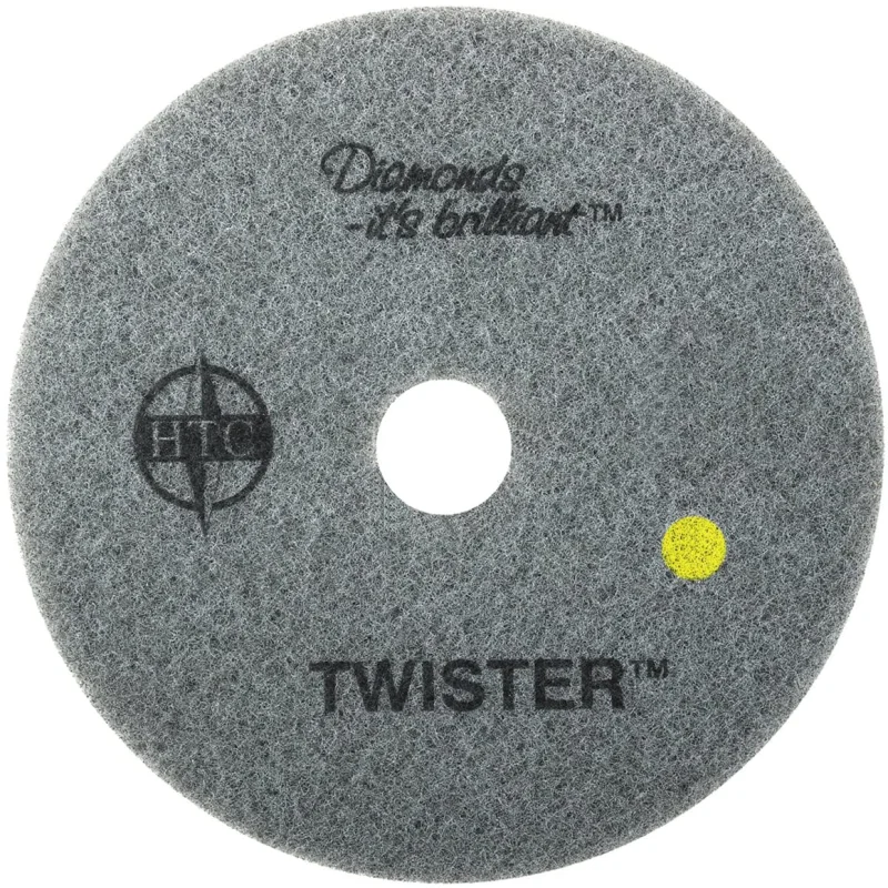 Americo Manufacturing 435418 Twister Yellow 1500 Grit Floor Pad for Step 2 Initial Polishing (2 Pack), 18″