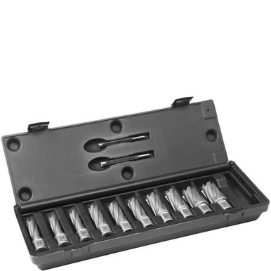 Tungsten Carbide Tipped Annular Cutter Set - 10 Piece, 1" Depth of Cut TCT.KIT/10S-I2