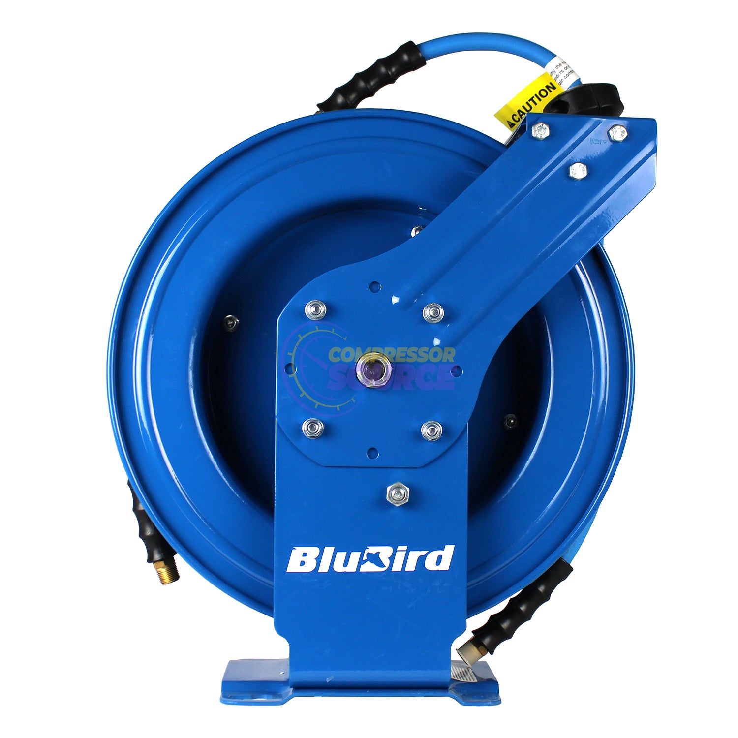 BluBird 3/8" x 50' Rubber Air Hose Reel Dual Arm Assembly BBRDA3850