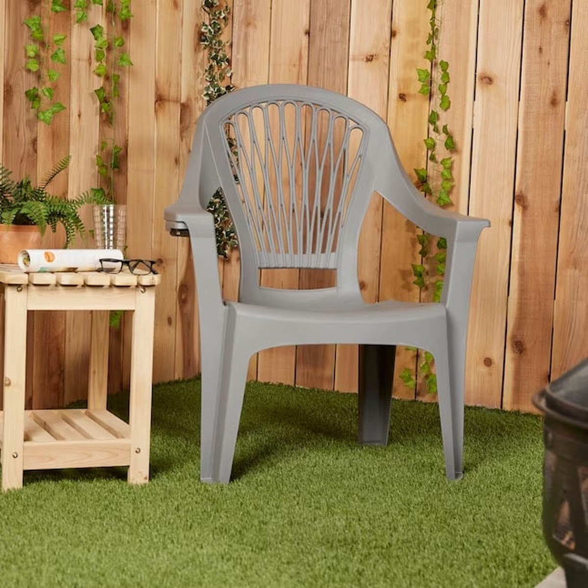 Big Easy Gray High Back Resin Chair