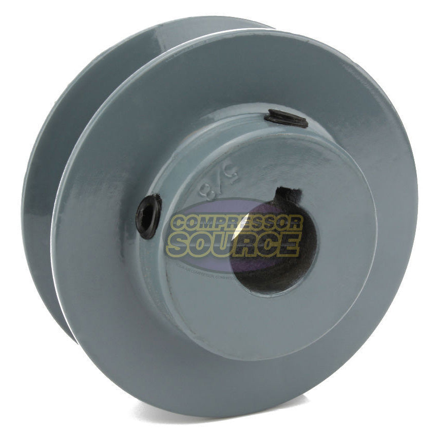 2.5" Single Groove B Section 5L Sheave with 5/8" (0.625") Keyed Bore - BK25