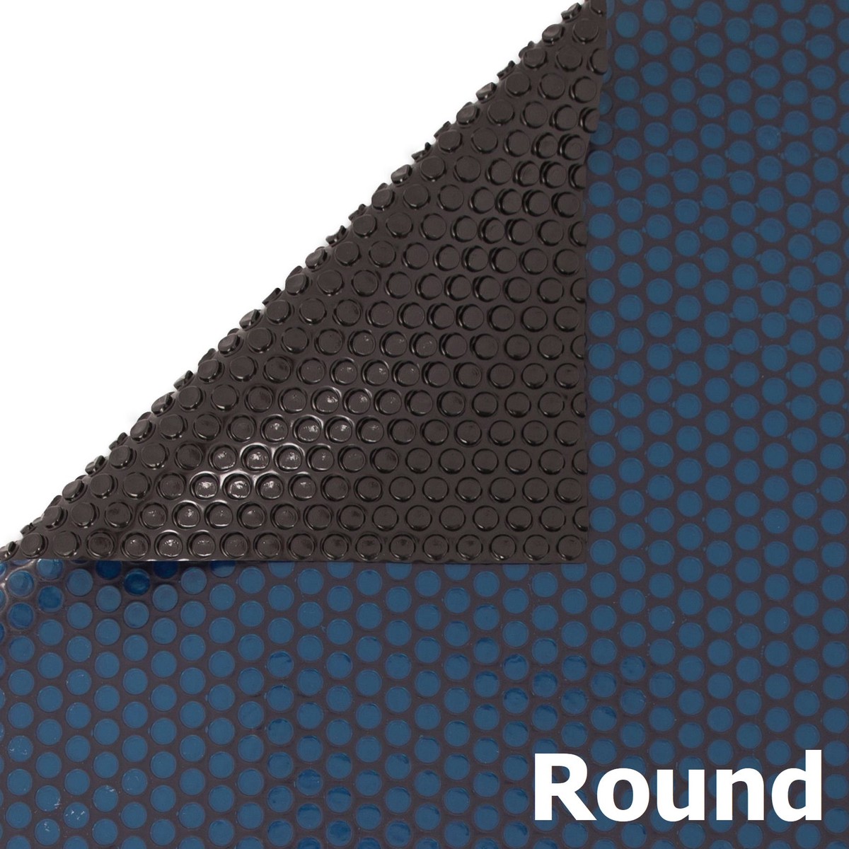 Blue/Black Round 8 mil Deluxe Above Ground Swimming Pool Solar Cover