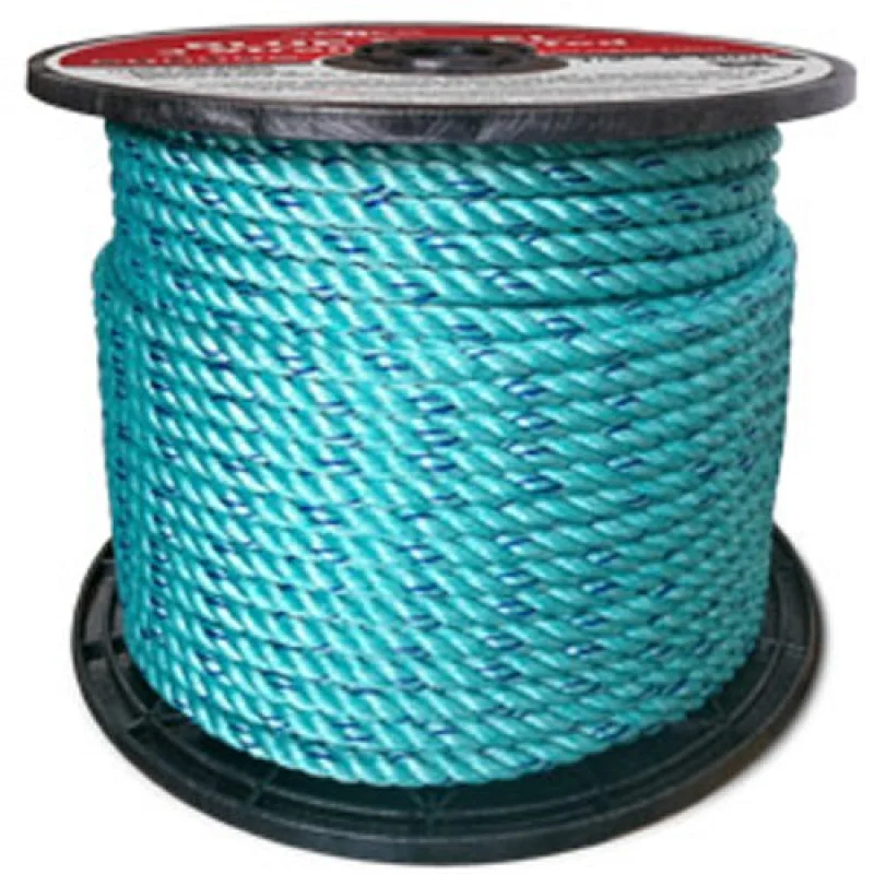 BLUE STEEL Rope Standard Lay, Teal with Dark Blue Tracer