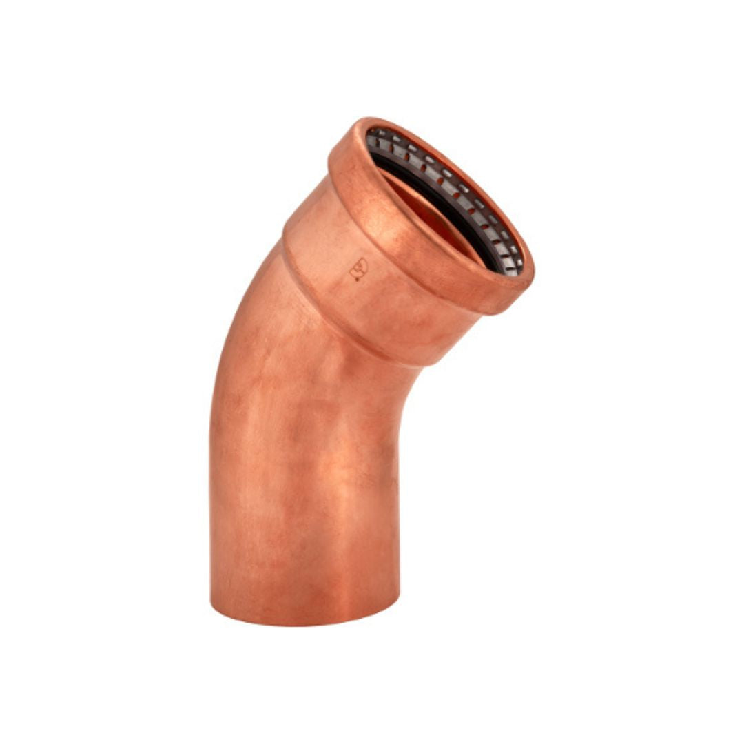 BMI 3 Inch Copper Press 45 Street Elbow