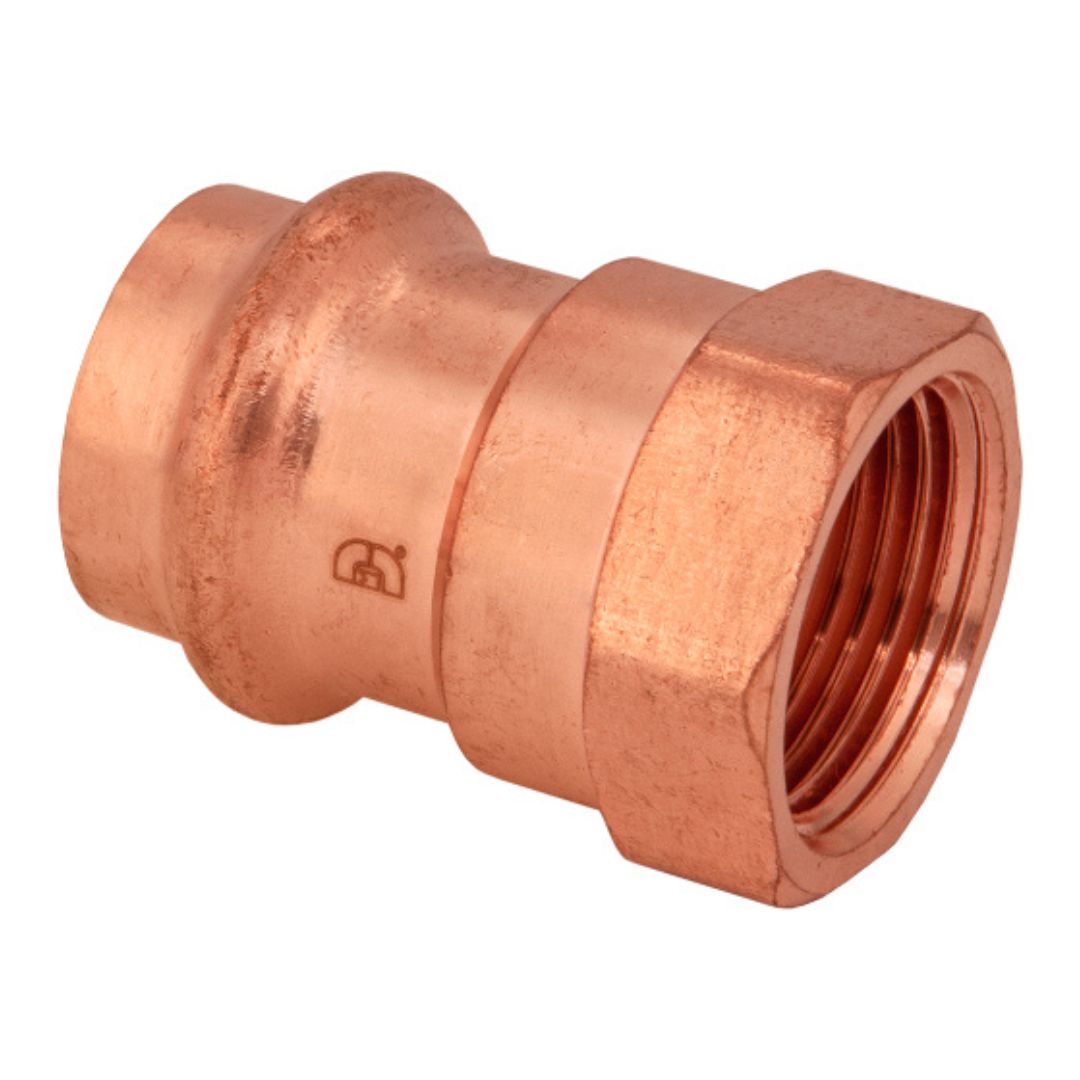 BMI 1 Inch Copper Press X FIPS Adapter - Carton of 10
