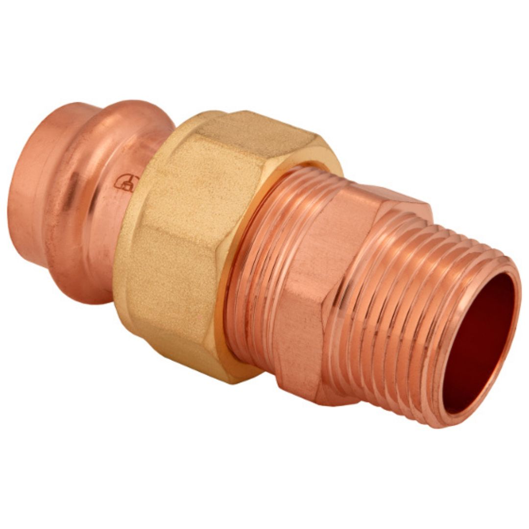 BMI 3/4 Inch Copper Press X MIPS Union - Carton of 5