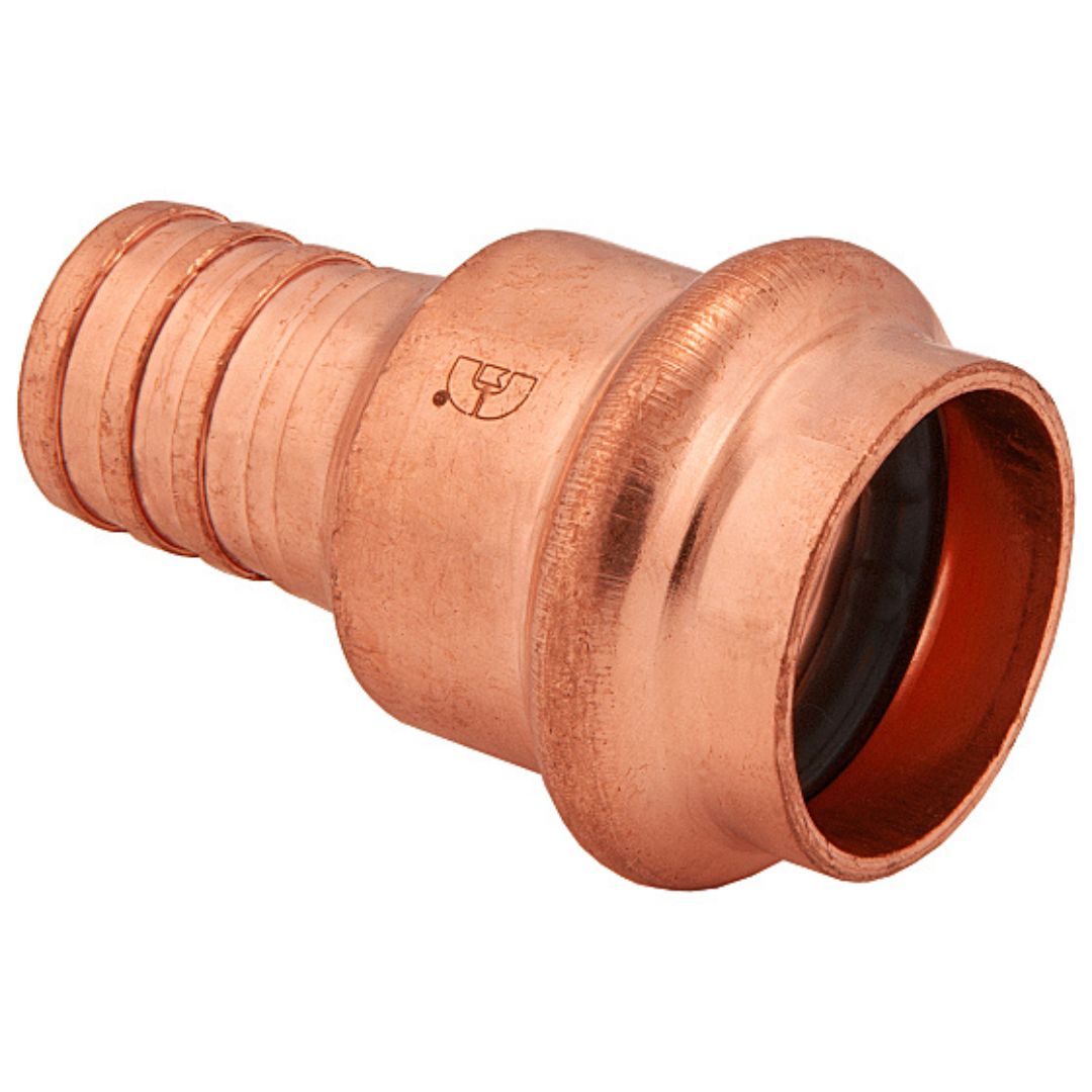 BMI 1/2 Inch Copper Press X PEX Adapter - Carton of 10