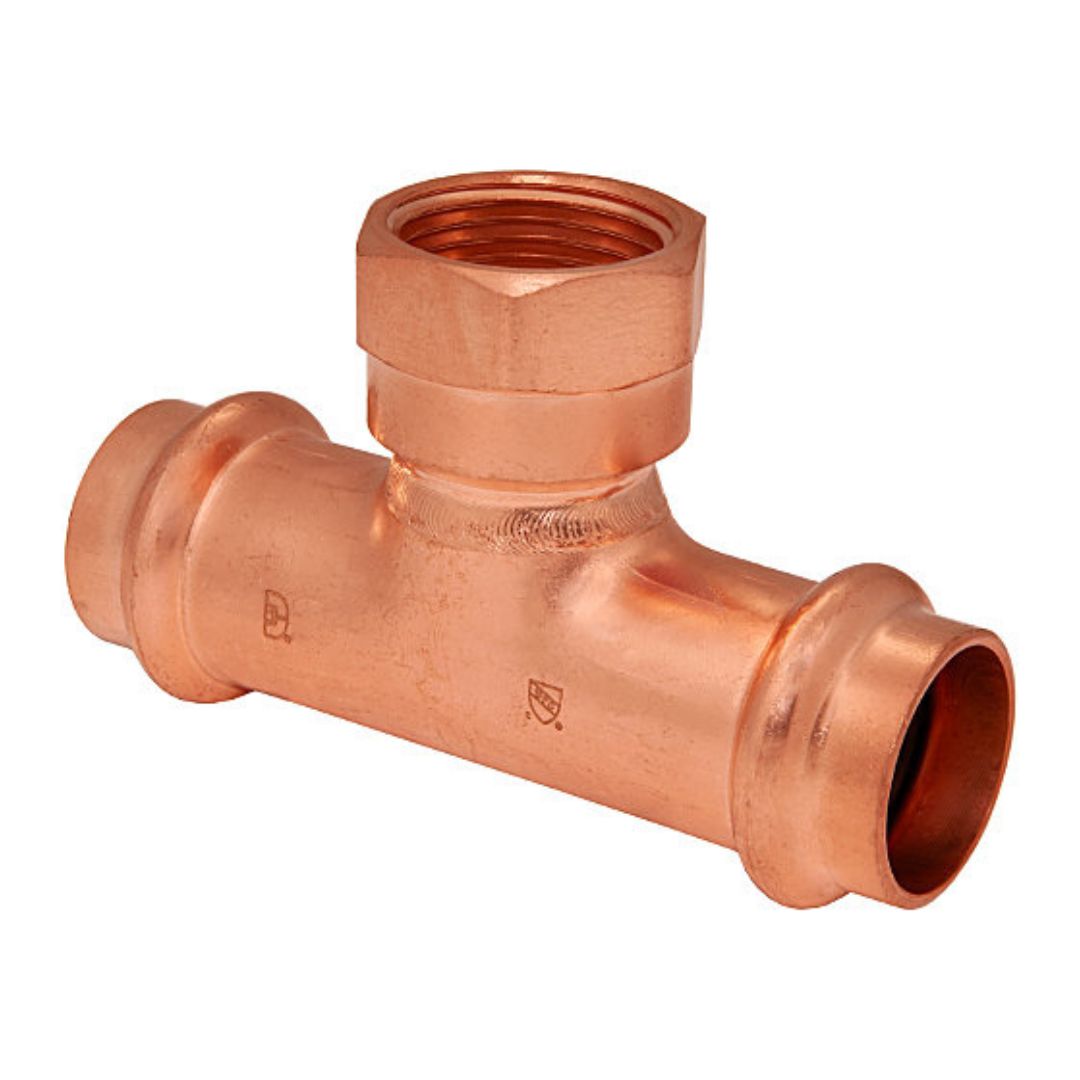 BMI 1/2 Inch Copper Press X Press X FIPS Tee - Carton of 5