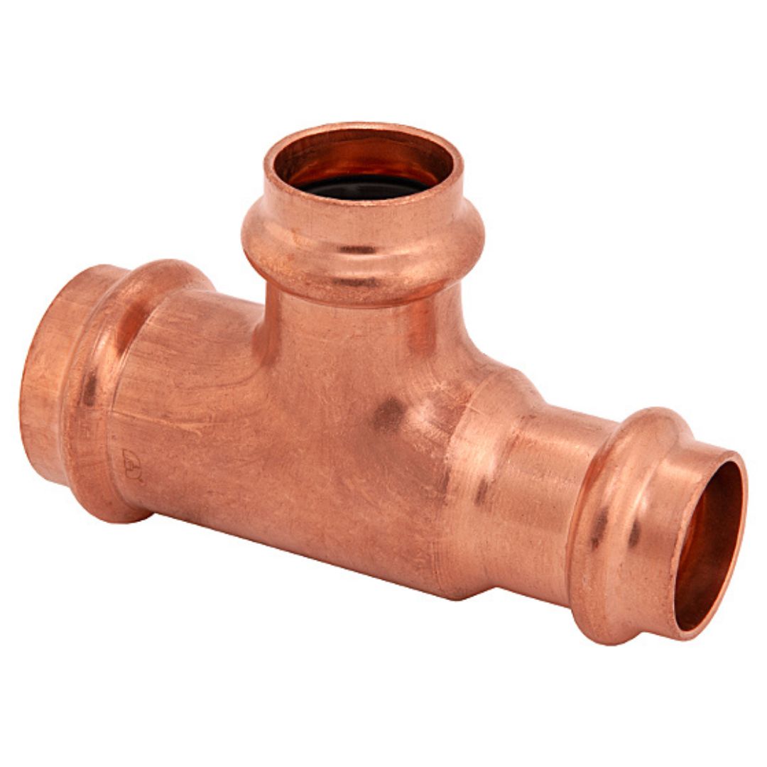 BMI 1 Inch X 1 Inch X 3/4 Inch Copper Press Reducing Tee - Carton of 5
