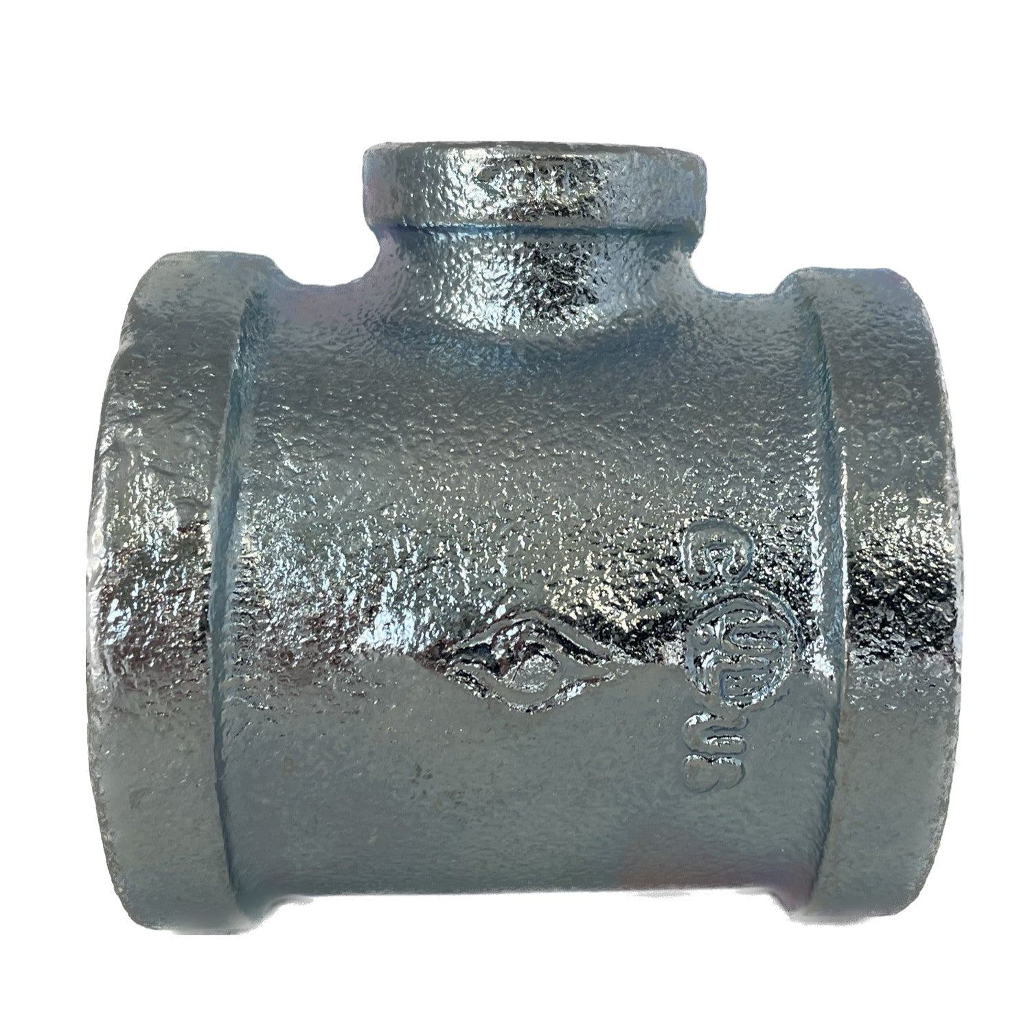 BMI 3" x 2" x 3" NPT Galvanized Reducing Tee, UL/FM