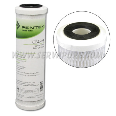 LIMITED QUANTITIES REMAIN - Pentek 255679-43, CFBC-10 (10'') Modified Carbon Block Filter, 2.5'' x 10'', PLT3
