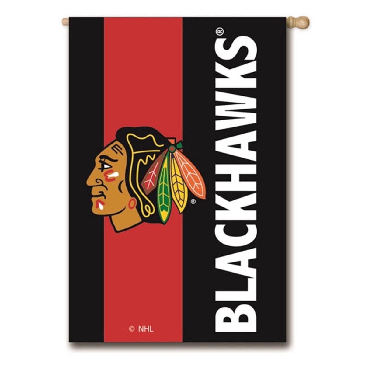 Chicago Blackhawks Mixed-Material Embellished Appliqu Flag