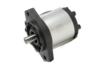Group 3 Hydraulic Gear Pump: 3.84 CID (60cc), 7/8" Key Shaft, SAE B 2-Bolt Mount, SAE 20/16 Ports, CW Rotation