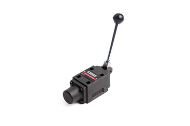 D03 Solenoid Control Valve 4-Way, 3-Position Spring Center, All Ports Open, Manual Lever