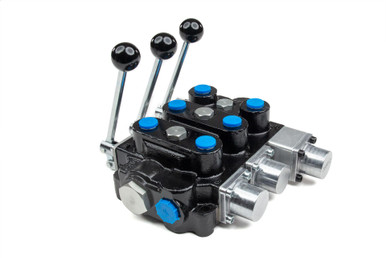 RLD Directional Control Valve 3 Spool, 25 GPM, 4 Way 4 Pos, Tandem Center