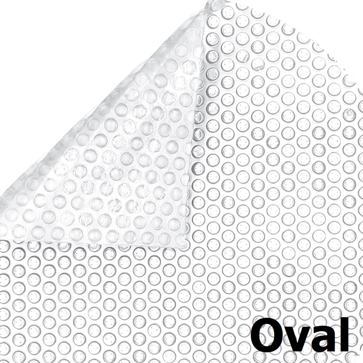 Clear Oval 12 mil Commercial Grade Above Ground Pool Solar Cover