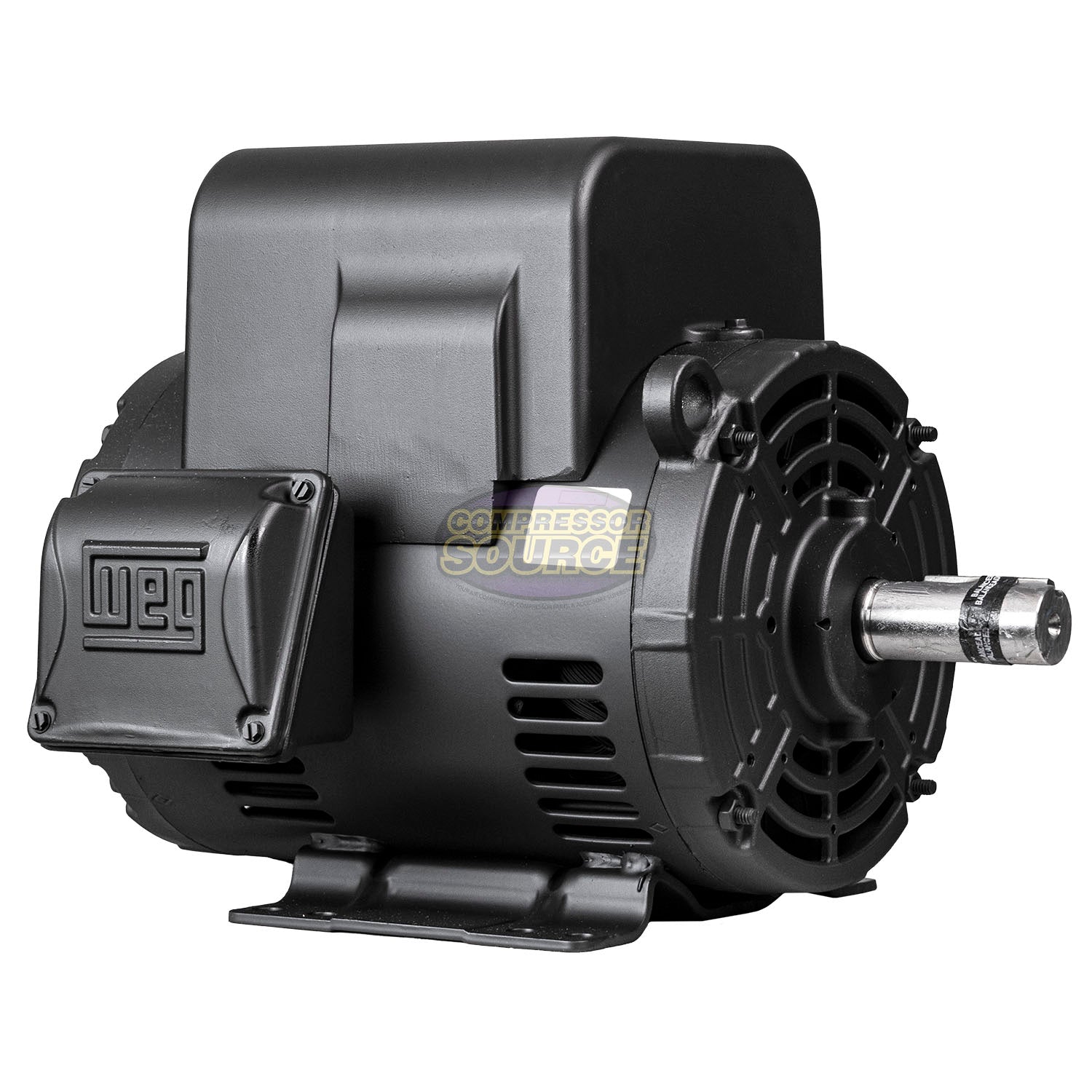 WEG 3 HP 1 Phase Electric Motor 1765 RPM 182/4T Frame 208-230V ODP 00318OS1CCDOL184T