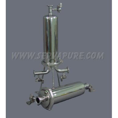 CPF CSHI11, 10'' Single Inline Cartridge Sanitary Housing, 316 SS
