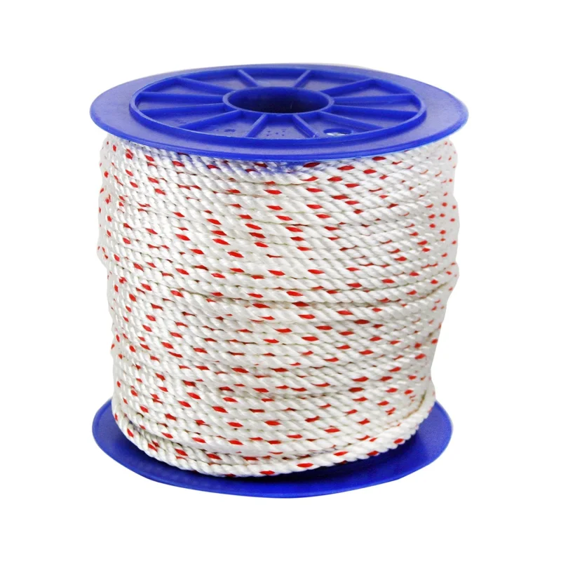 CWC 325015 3-Strand Poly-Dacron 600-Feet White Rope with Tracer, 5/16-inch