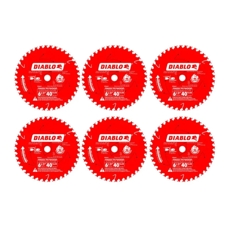 Diablo D0641X 6-1/2 by 40 Finishing Saw Blade 5/8-Inch Arbor (6 Pack)