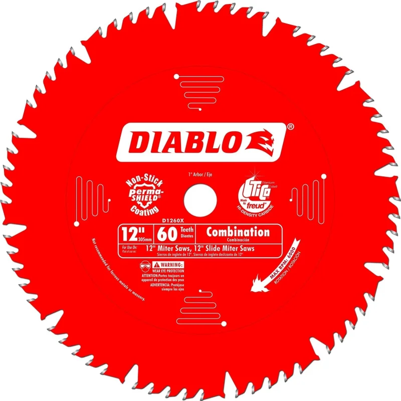 Diablo D1260X 12″ x 60 Tooth Combination Blade 2-Pack