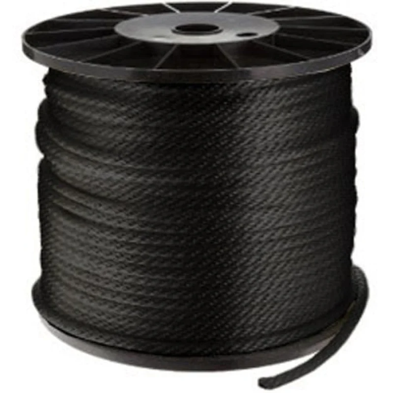 Double Braid Nylon Rope – 1/4″ x 600 ft., Black