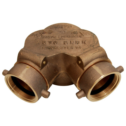 Dixon2-1/2 in. NH (NST) x 6 in. NPT Auto Sprinkler Double Clapper Siamese Connection Bottom Outlet