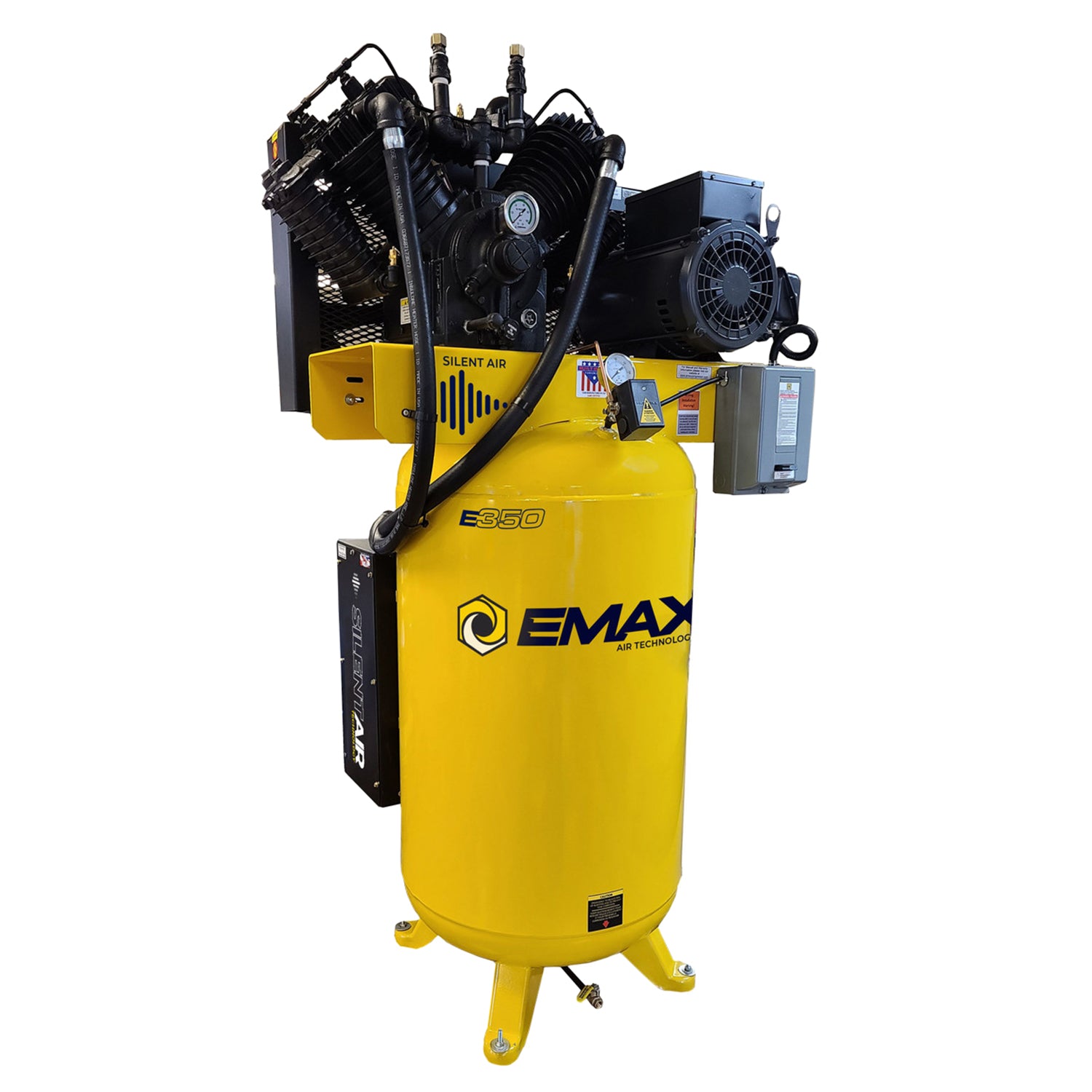 EMAX 7.5 HP Air Compressor 1 Phase 80 Gallon Vertical Tank Silent Air ES07V080V1