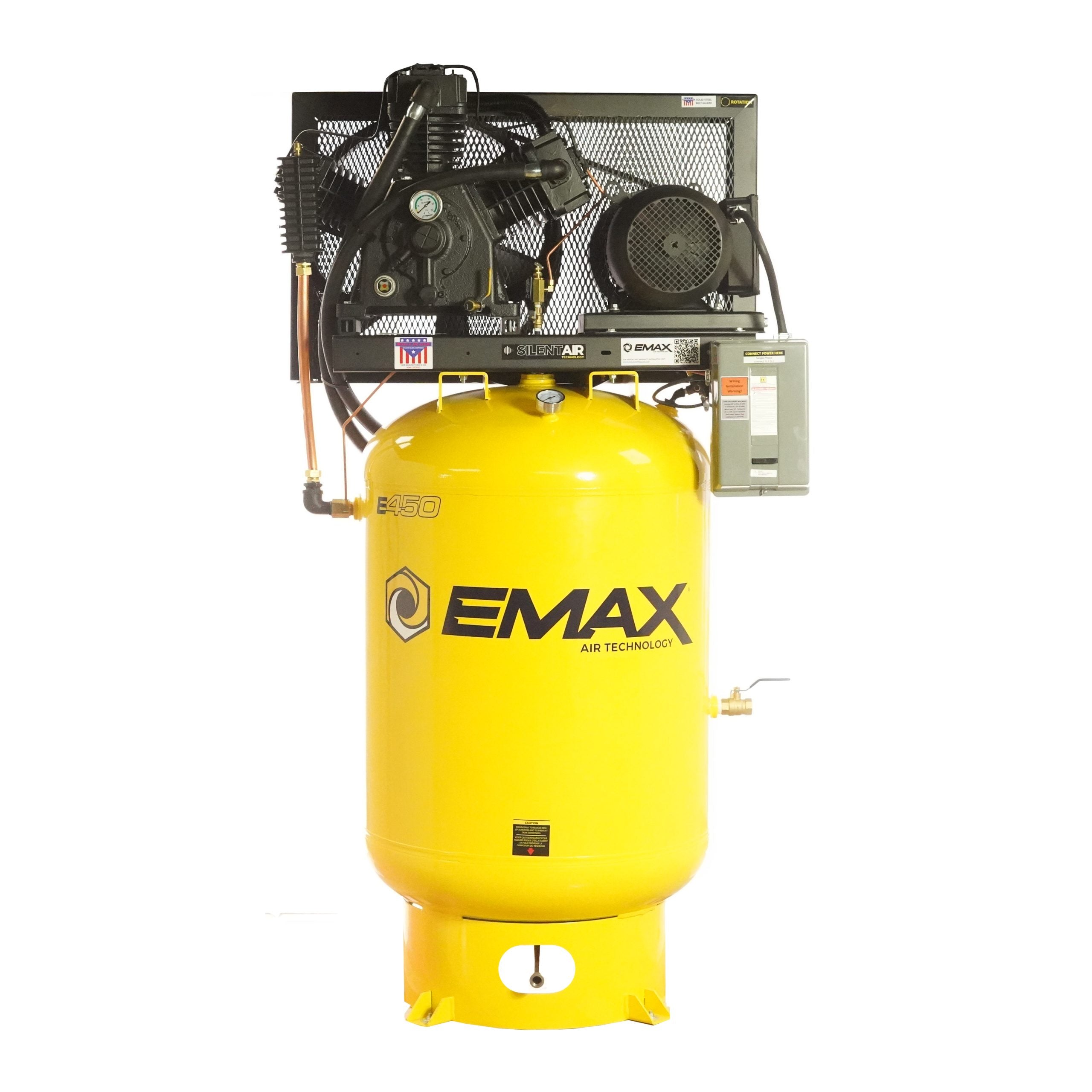 EMAX 15 HP Air Compressor 3 Phase 120 Gallon Vertical Tank 57 CFM ESP15V120Y3-208