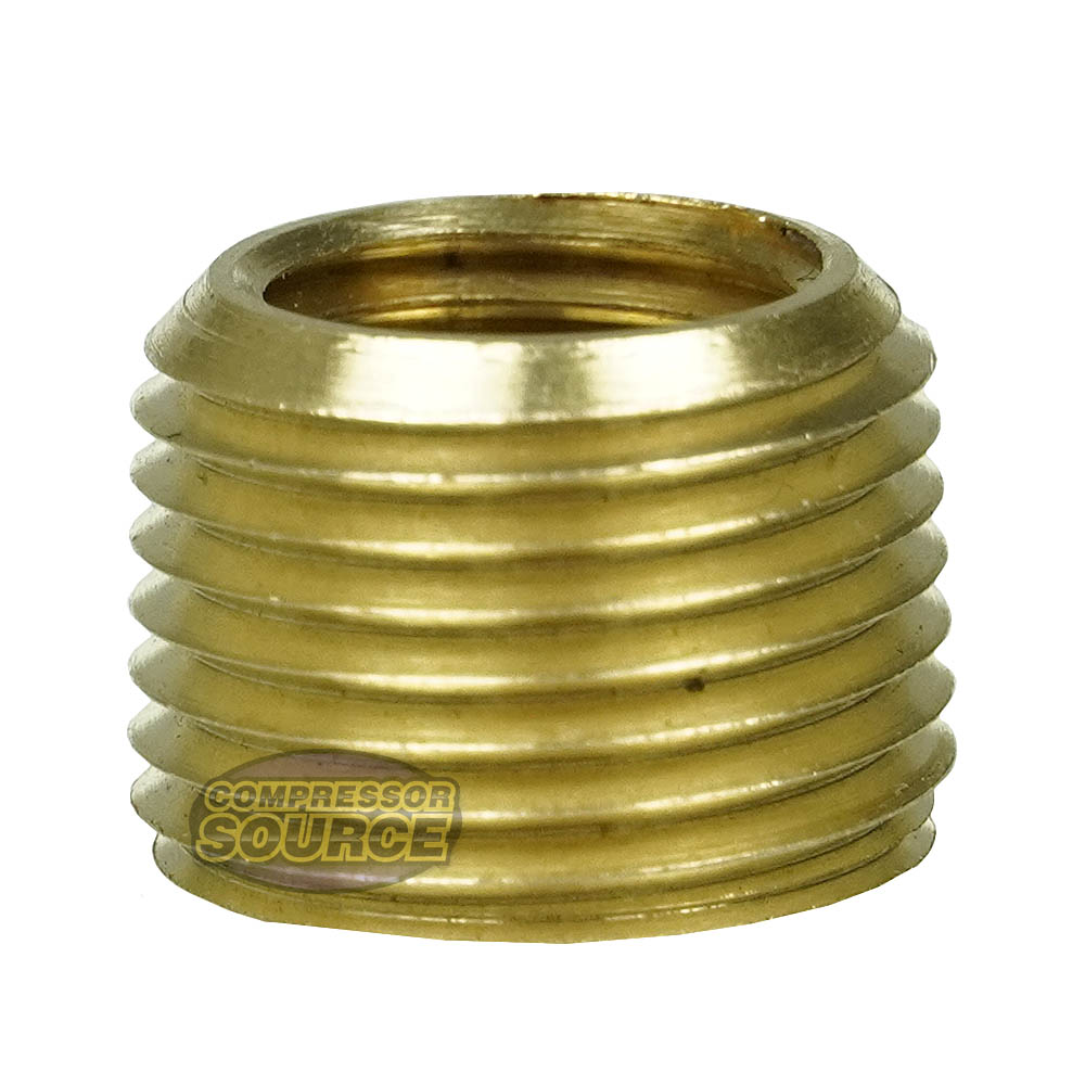 Brass 3/8" Male NPT Outer x 1/4" Female NPT Inner Solid Brass Bushing FB110EE