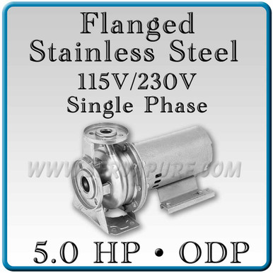 Webtrol FC32A50 Flanged Connection Centrifugal Pump, 5 Hp