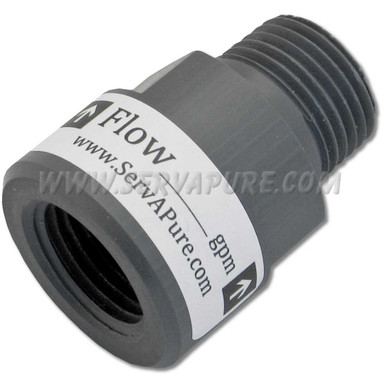 Flo-Et Flow Restrictor V7A053C-FM, 1/2'' MPT x 1/2'' FPT, PVC