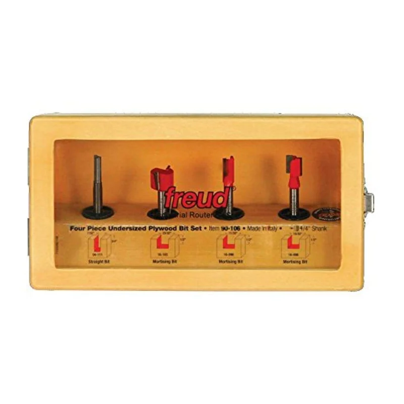 Freud 90-106: 4 Piece Undersized Plywood Bit Set (1/4″ Shank)