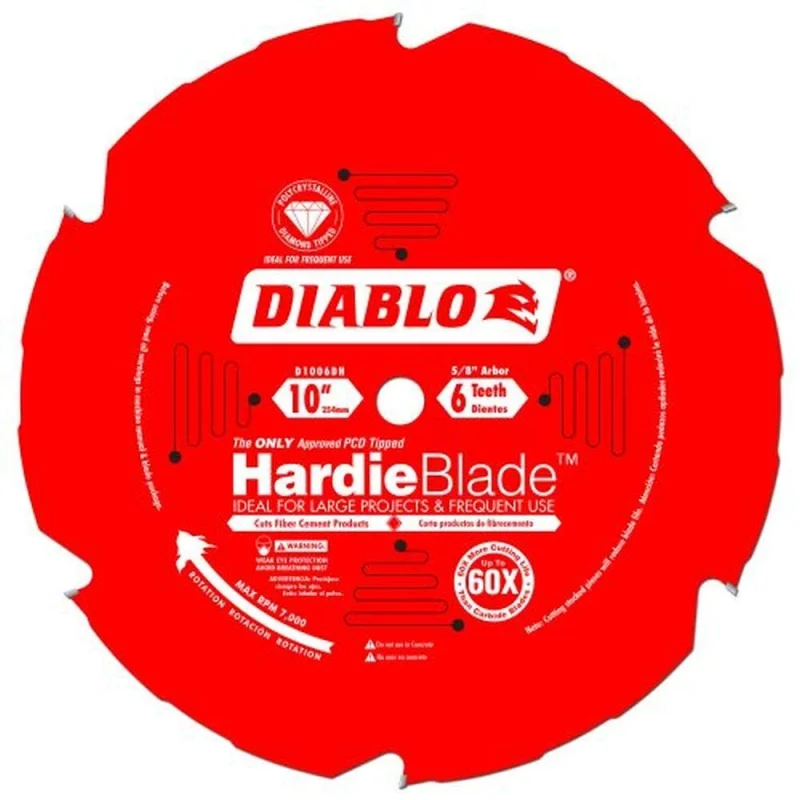 Freud Diablo 10″x6 Tooth Polycrystalline Diamond Tipped Cement Saw Blade 5/8″