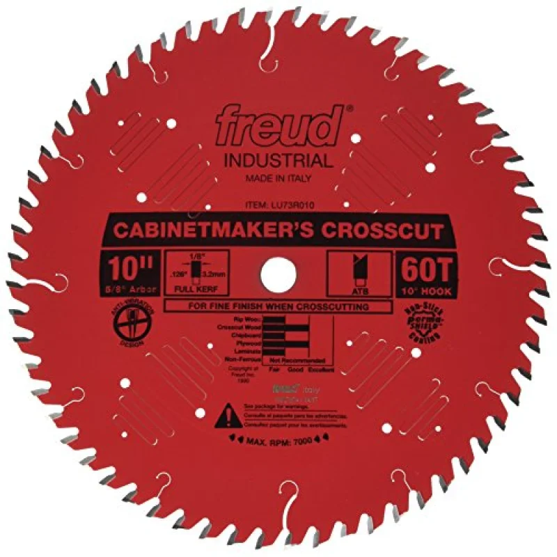 Freud LU73R010: 10″ x 60T Cabinetmakers Crosscut Blade