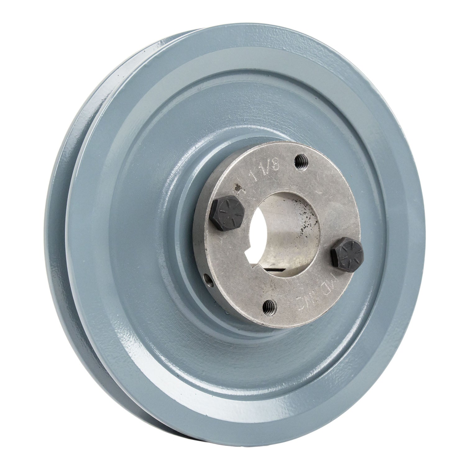 6" Single Groove A Section 4L Sheave with 1-1/8" (1.125") H-Style Split Taper Bushing - AK61H