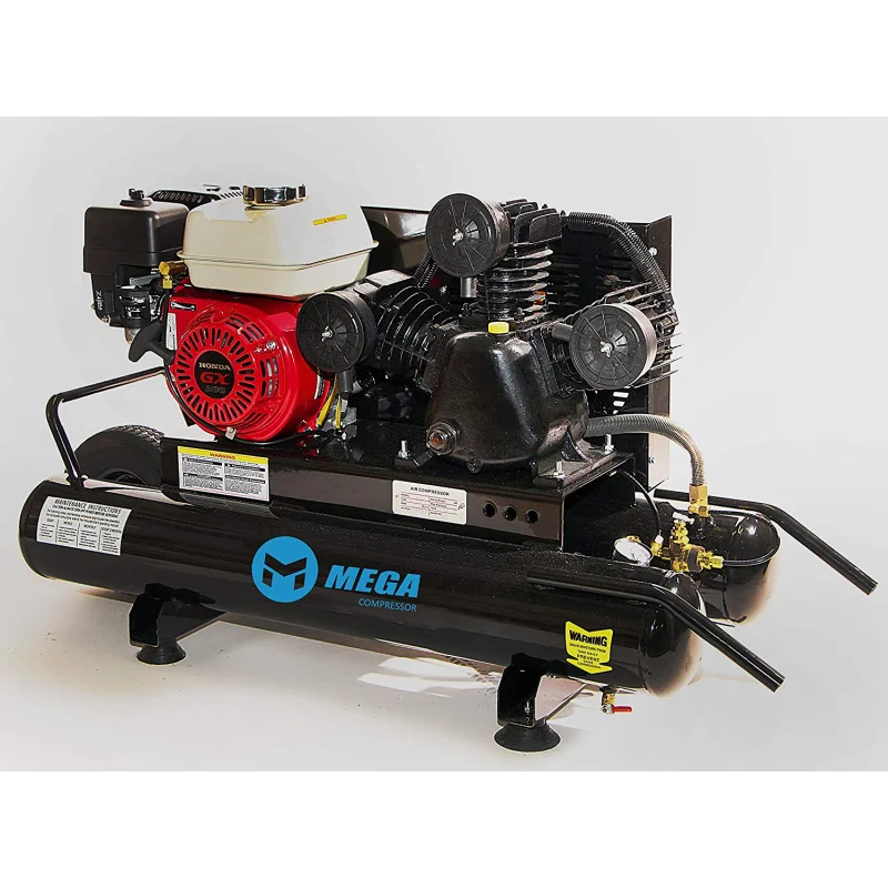 Gasoline Powered Air Compressor – 6.5 HP Honda GX200 Engine 10 Gallon Wheel BarrowMP-6510G