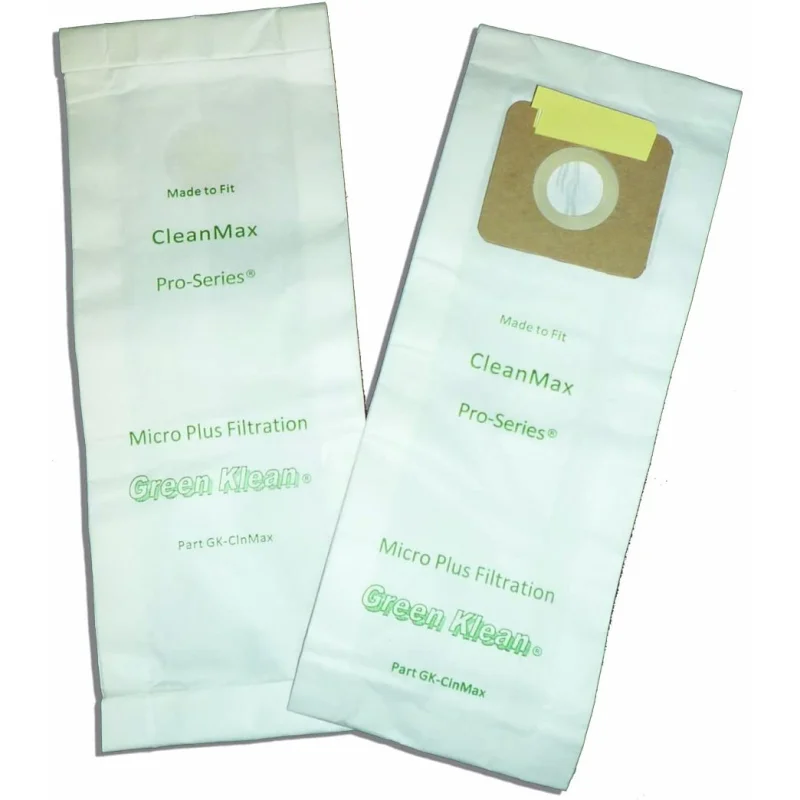 Green Klean CMP,CPU, 9007744, 90147 CleanMax & CleanMax Pro-Series Tennant V-SMU-14 Tornado CK 14/1 Riccar 4000 and 2000 Series Vacuum Cleaner Bags