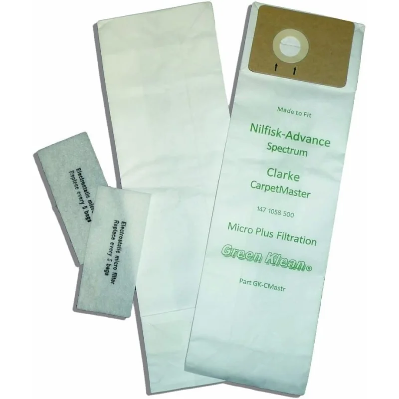 Green Klean GK-CMastr Nilfisk Advance Spectrum Replacement Vacuum Bags – 10 per Case – Case of 20