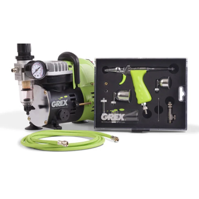 Grex GCK01 Combo Kit with Genesis.XT and AC1810-A Air Compressor Airbrush