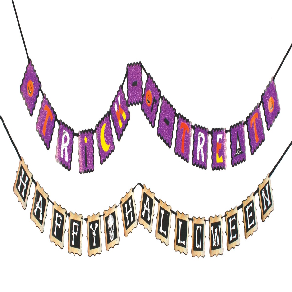 Halloween Glitter Banner Dcor