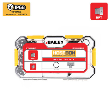 Hose Box, NPT Tees: O-Rings Fitting Pack, 5 Tees, 150 ORB O-rings- 90 Durometer, Model #HBE2003-004