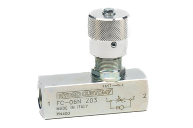 In-line Unidirectional Flow Control Valves: 3/8" NPT Port Size, 9.3 GPM, 5800 PSI