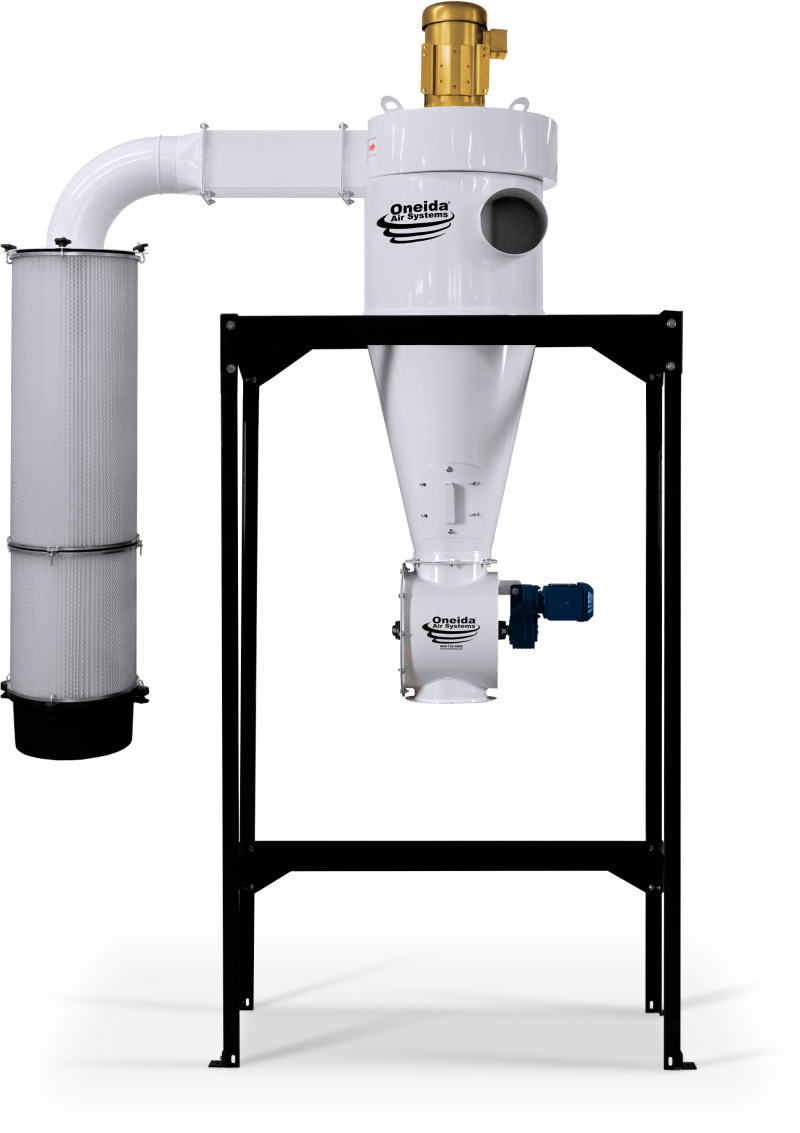 5hp 3ph High Vacuum Freestanding Cyclone Dust Collector w/ Air Lock