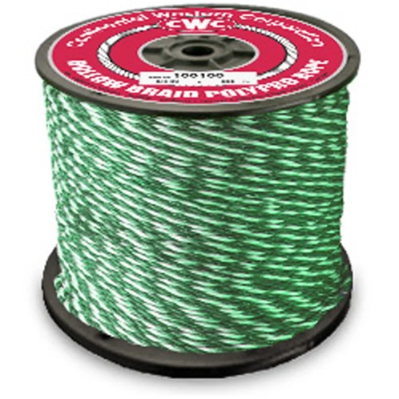 Hollow Braid Polypropylene Rope – 1/4″ x 1000 ft, Green