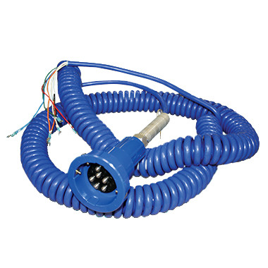 Civacon Blue Optic Plug & Coiled Cord w/ 3 J-Slot Pins & 6 Contact Pins for Scully Compatible Systems