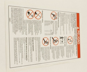 Genie Lift Part # 32700SPGT - DECAL,DANGER,GEN SAFETY RULES, EA