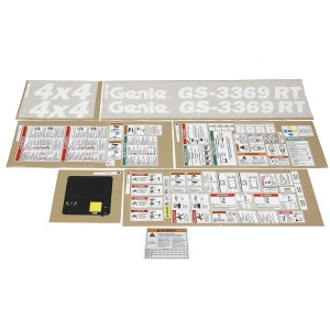 Genie Lift Part # 233042GT - DECAL KIT,3369 COMP,WRD,ANSI, EA