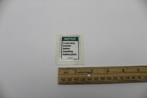 Genie Lift Part # 27864GT - DECAL,LOWER STOP BRACKET, EA