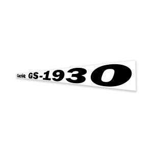 Genie Lift Part # 114272GT - DECAL,COSMETIC,GENIE,GS1930,BLK, EA